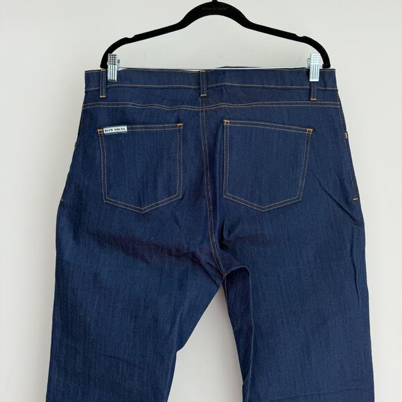 Blue Delta Tom James Jeans Mens 36x36 Denim Stretch Custom Hand Made in USA - Picture 7 of 13